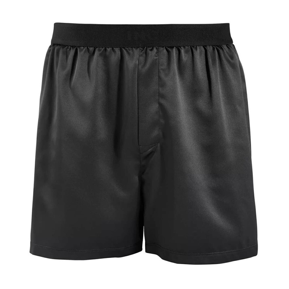 𝅺INC Black Men's Satin Look Boxer Shorts - S